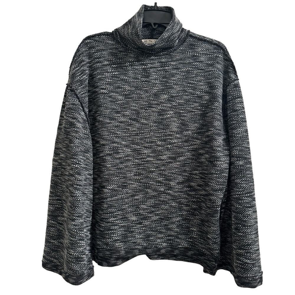 We the Free Sunny Day Night Star Charcoal Gray Turtleneck M Pullover Sweatshirt